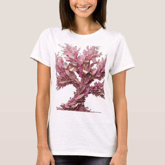Camiseta Arte abstrata em prata ousada Design (Frente)