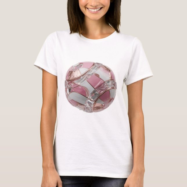Camiseta Arte abstrata em prata ousada Design (Frente)