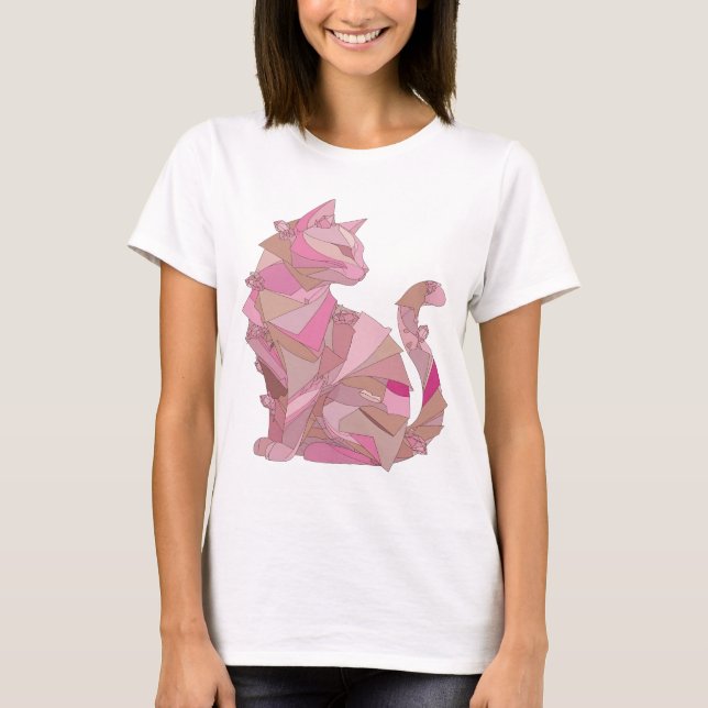 Camiseta ARTE ABSTRATA em Printa de Moda Prateada Cativante (Frente)