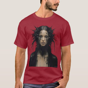 Camiseta Arte abstrata impressionante da femme noir
