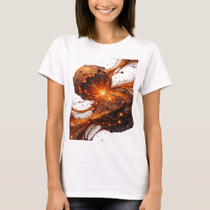 Camiseta ARTE ABSTRATA IMPRESSIVA EM PRATA Impressão de Art