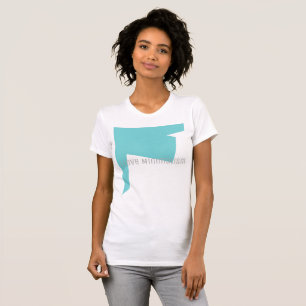 Camiseta Arte abstrata minimalismo azul branco
