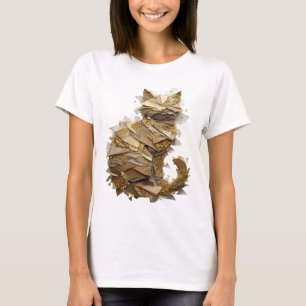 Camiseta ARTE ABSTRATA Motivo Artístico Ouro Moderno