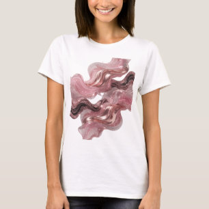 Camiseta ARTE ABSTRATA PRATA ATRATIVA Impressão de Arte v2