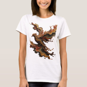 Camiseta Arte Abstrata Prata Clássica ARTE Vestível v2
