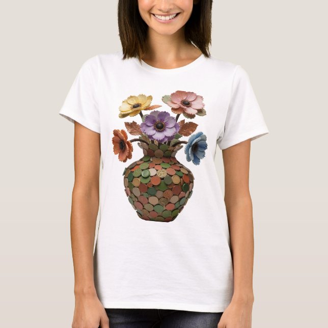 Camiseta Arte abstrata prateada ARREBATADORA Design Gráfico (Frente)