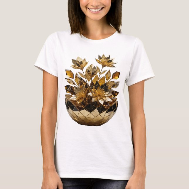 Camiseta Arte abstrata prateada com arestas ABSTRACT ART De (Frente)