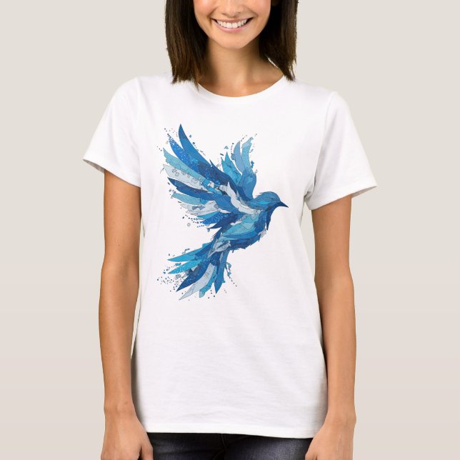 Camiseta Arte abstrata prateada com design ousado v2 (Frente)