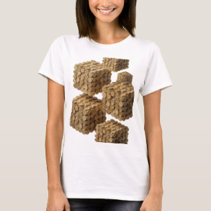 Camiseta Arte abstrata prateada DESIGN Gráfico espirituoso
