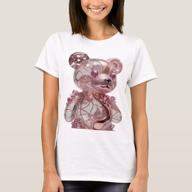 Camiseta Arte abstrata prateada espirituosa Design abstrato (Frente)