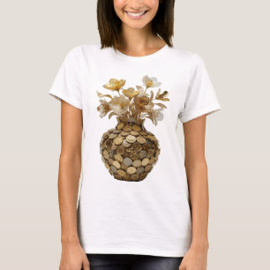 Camiseta Arte abstrata prateada espirituosa Design de decla
