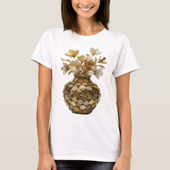 Camiseta Arte abstrata prateada espirituosa Design de decla (Frente)
