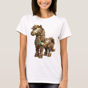 Camiseta Arte abstrata prateada espirituosa DESIGN MODERNO
