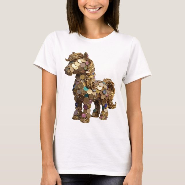 Camiseta Arte abstrata prateada espirituosa DESIGN MODERNO  (Frente)