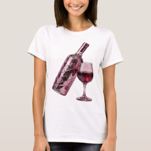 Camiseta Arte abstrata prateada espirituosa Impressão de mo