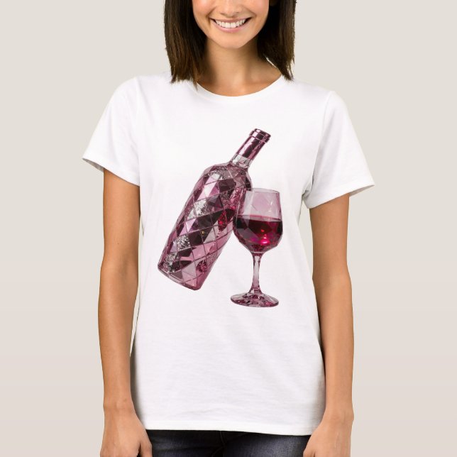 Camiseta Arte abstrata prateada espirituosa Impressão de mo (Frente)