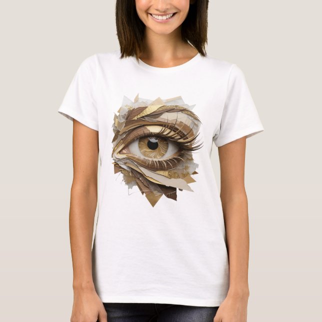 Camiseta ARTE ABSTRATA PRATEADA Icônica Design Abstrato (Frente)