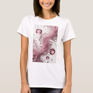 Camiseta Arte abstrata prateada icônica Design v2