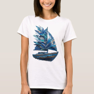 Camiseta Arte abstrata prateada impressionante ARTE ABSTRAT