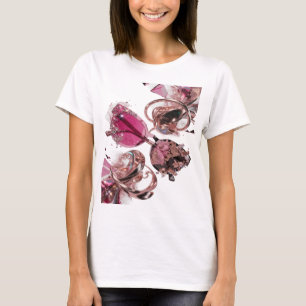 Camiseta Arte abstrata prateada ousada Design v3