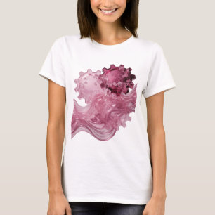 Camiseta Arte abstrata prateada que chama a atenção, design