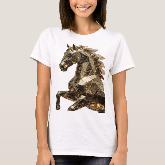 Camiseta Arte abstrata prateada vibrante Declaração Design (Frente)