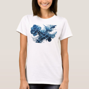 Camiseta ARTE ABSTRATA Printa de Moda em Prata Polida