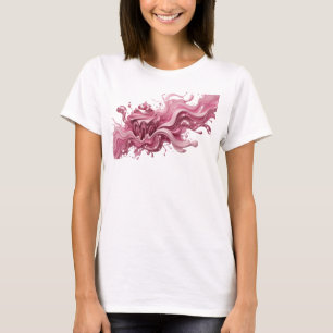 Camiseta Arte Abstrata Rosa JOGOSA Arte Vestível