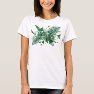 Camiseta Arte abstrata verde crocante Design