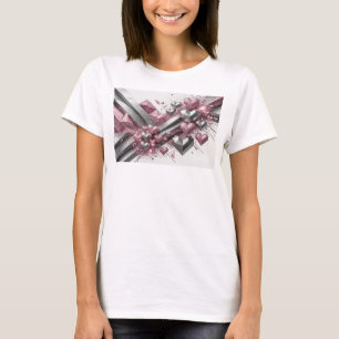 Camiseta Arte Abstrata Vermelha na MODA Arte Vestível