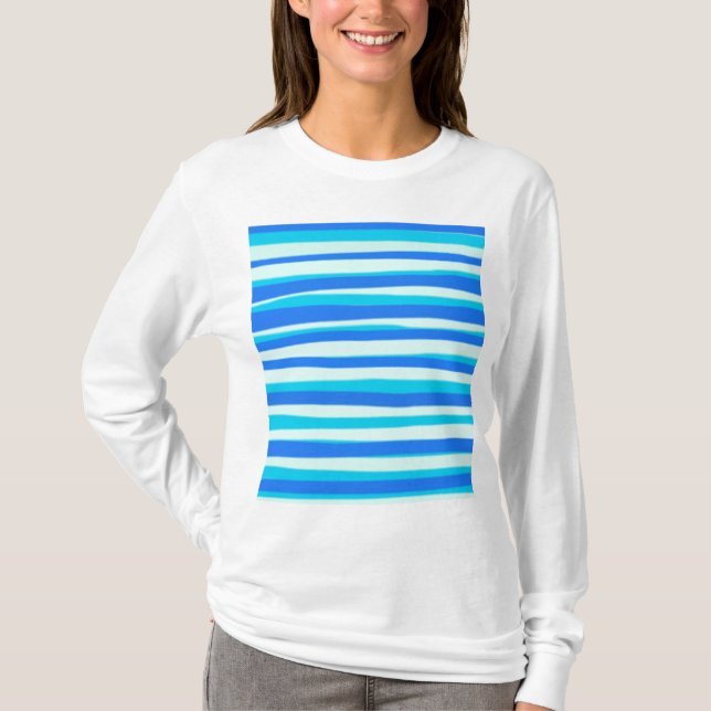 Camiseta Arte Abstrato com risca azul (Frente)