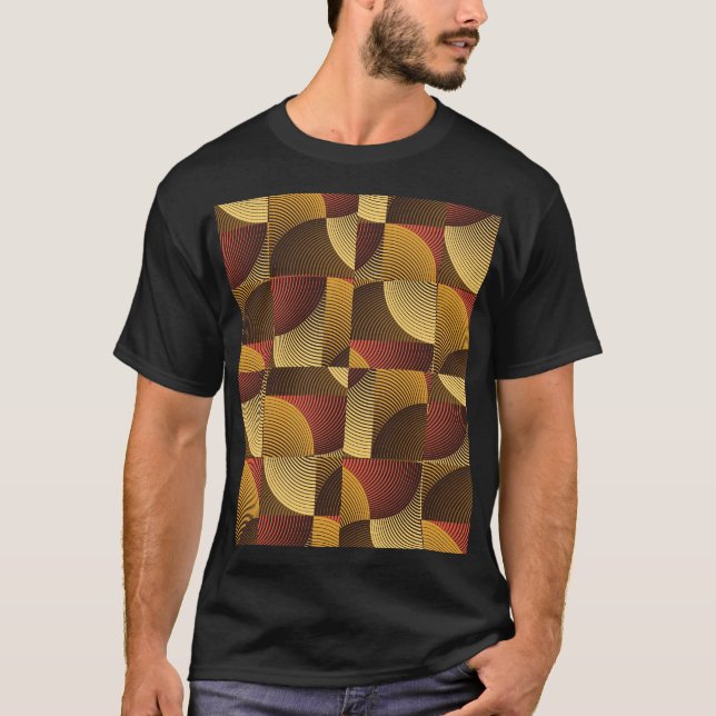 Camiseta Arte Abstrato Geométrica Fundo Texturizado (Frente)