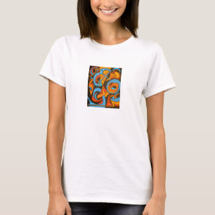 Camiseta Arte Abstrato Pintada Pintada Por Um Guerreiro