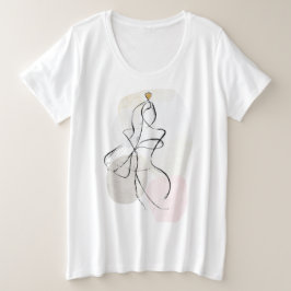 Camiseta Arte abstrato, Um Desenho De Linha