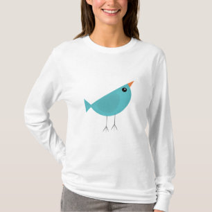 Camiseta Arte Adorável e Caprichosa da Natureza com Pássaro