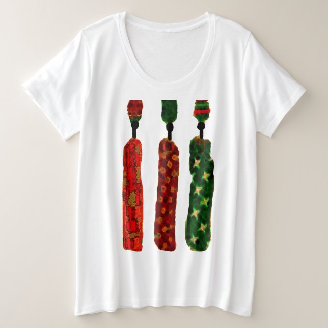 Camiseta Arte africana com o nosso "Dia do Lixo" (Frente do Design)