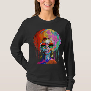 Camiseta Arte Afro Melanin, Rainha Negra