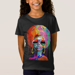 Camiseta Arte Afro Melanin, Rainha Negra