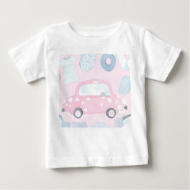 Camiseta Arte AI de Carro Rosa