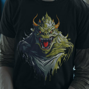 Camiseta Arte AI do Monstro das Bruxas Assustadoras