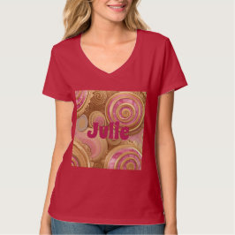 Camiseta Arte AI rosa-Dourada, cor-de-rosa, de mulheres