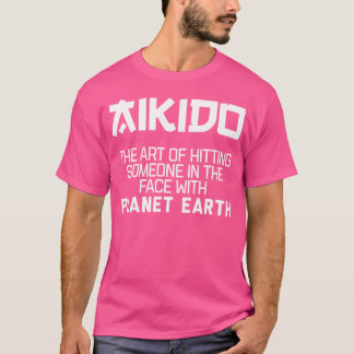 Camiseta Arte Aikido De Atingir Tão Na Face Com O Planeta E