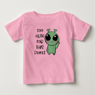 Camiseta Arte Alienígena Kawaii Muito Bonita Para Este Plan