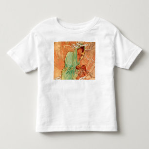 Camiseta Arte Alphonse Mucha Art Nouveau Inverno