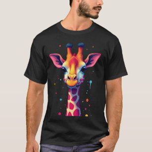 Camiseta Arte animal africana A girafa colorida para divers