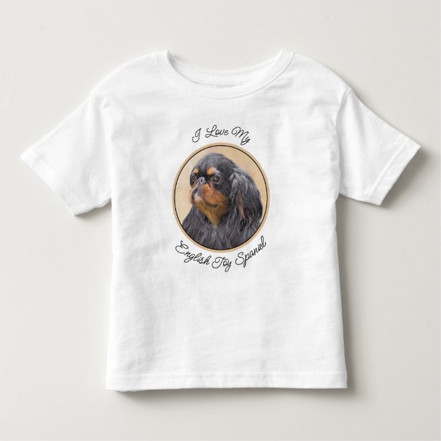 Camiseta Arte Animal Original Pintura Inglesa Toy Spaniel (Frente)