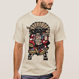 Camiseta Arte Antiga de Guerreiro Japonês