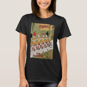Camiseta Arte Antiga Modernista, Bicicleta Tandem
