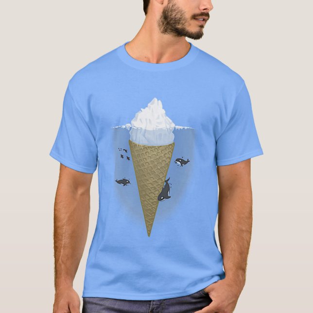 Camiseta Arte Árctica Matadora de Baleia Matadora de Iceber (Frente)