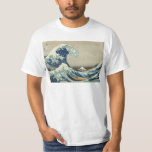 Camiseta Arte asiática - a grande onda fora de Kanagawa<br><div class="desc">Arte asiática - a grande onda fora de Kanagawa a grande onda fora de Kanagawa (神奈川沖浪裏),  igualmente conhecido como a grande onda ou simplesmente a onda,  pelo artista japonês Hokusai do ukiyo-e. como parte da série de Hokusai trinta e seis vistas de Monte Fuji (富嶽三十六景).</div>